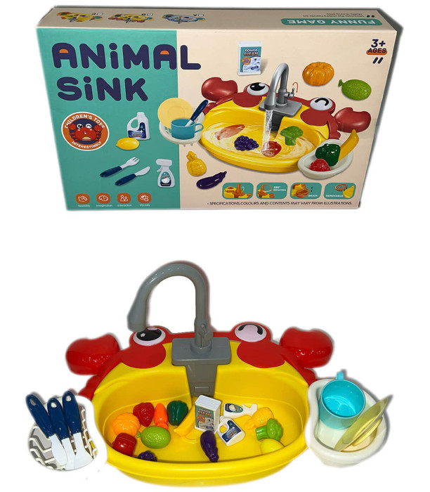 ДЕТСКА МИВКА РАК С ТЕЧАЩА ВОДА И ПРОДУКТИ Armtoys