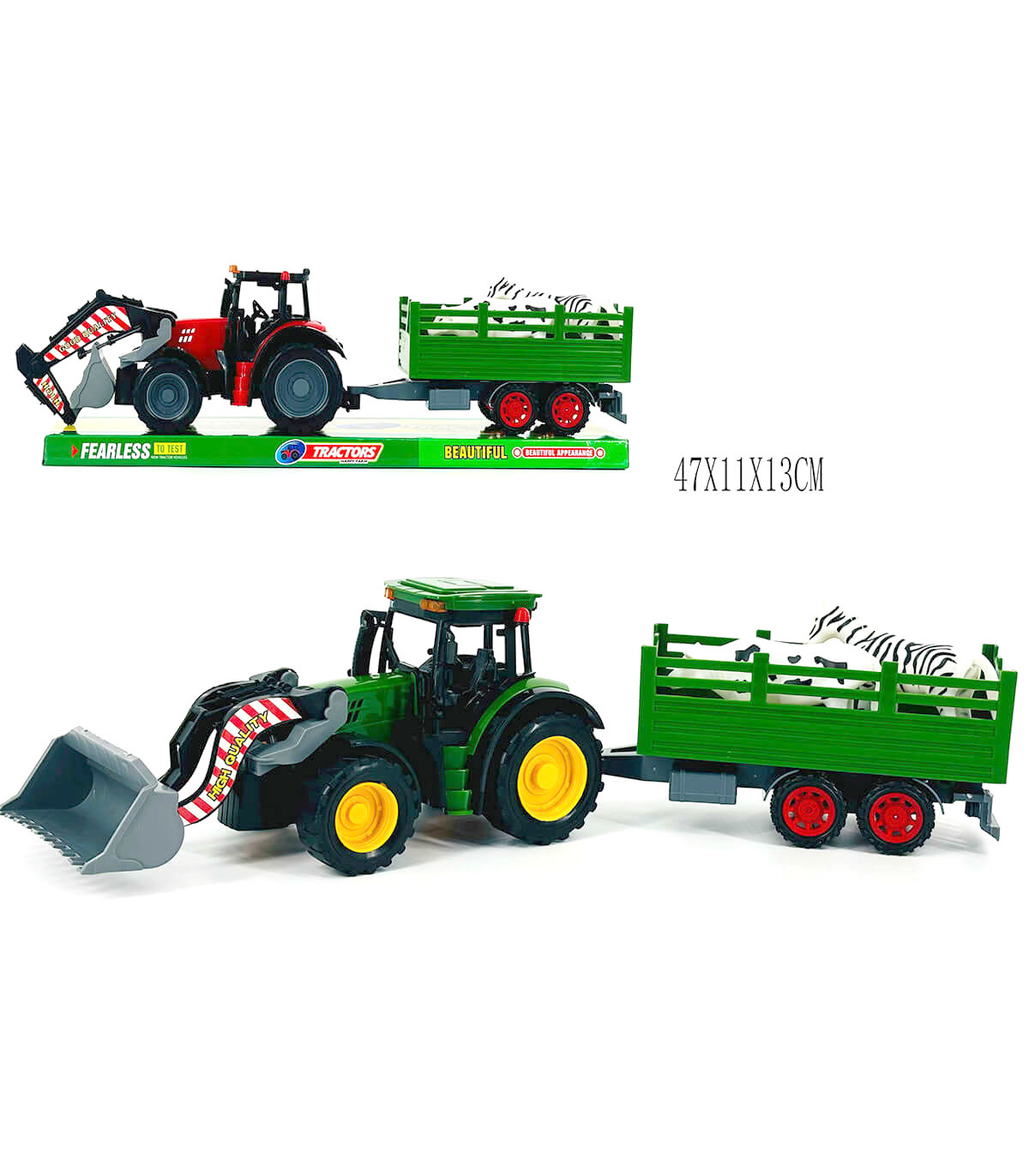 ДЕТСКИ ТРАКТОР С РЕМАРКЕ И ЖИВОТНИ В БЛИСТЕР 47 СМ Armtoys