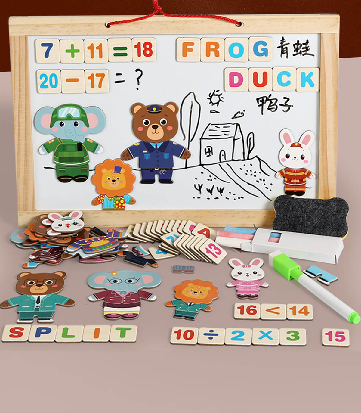 ДЪРВЕНА ДЪСКА С МАГНИТНИ ЕЛЕМЕНТИ Armtoys