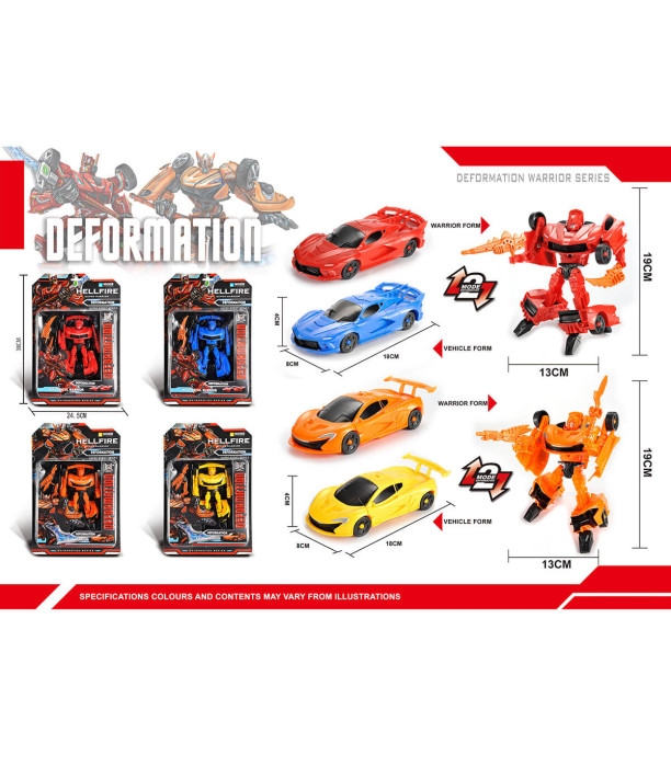 ТРАНСФОРМЪРС СПОРТНА КОЛА В БЛИСТЕР 4 ЦВЯТА Armtoys