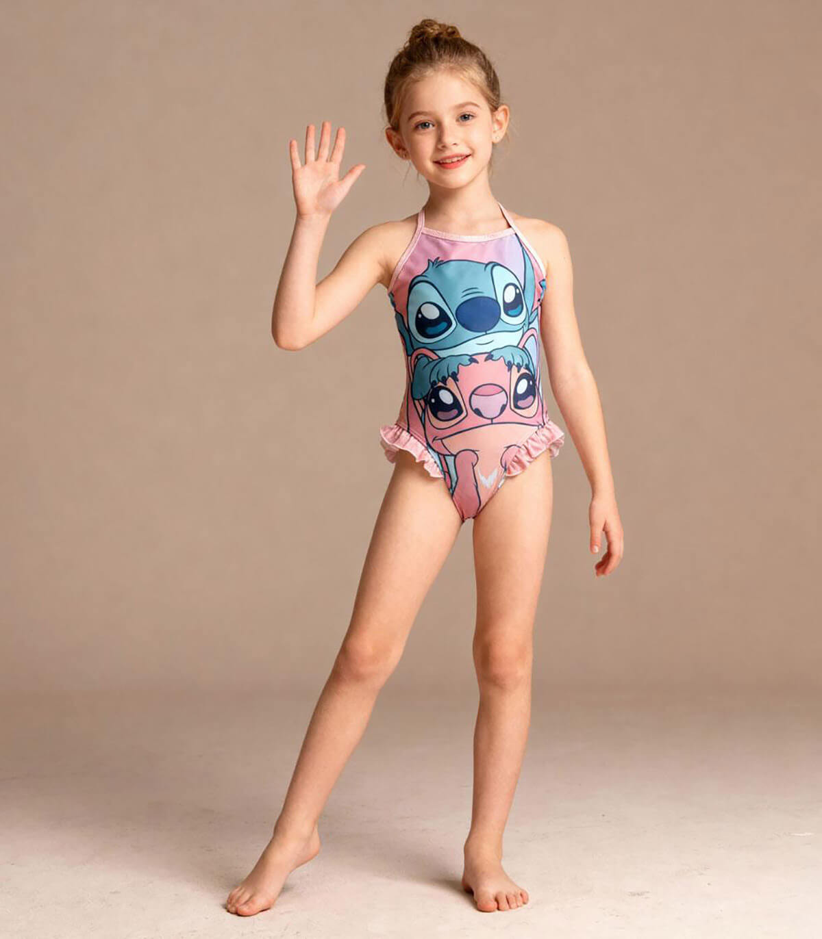 ДЕТСКИ ЦЯЛ БАНСКИ STITCH РОЗОВ 5-12 ГОД. Cerda