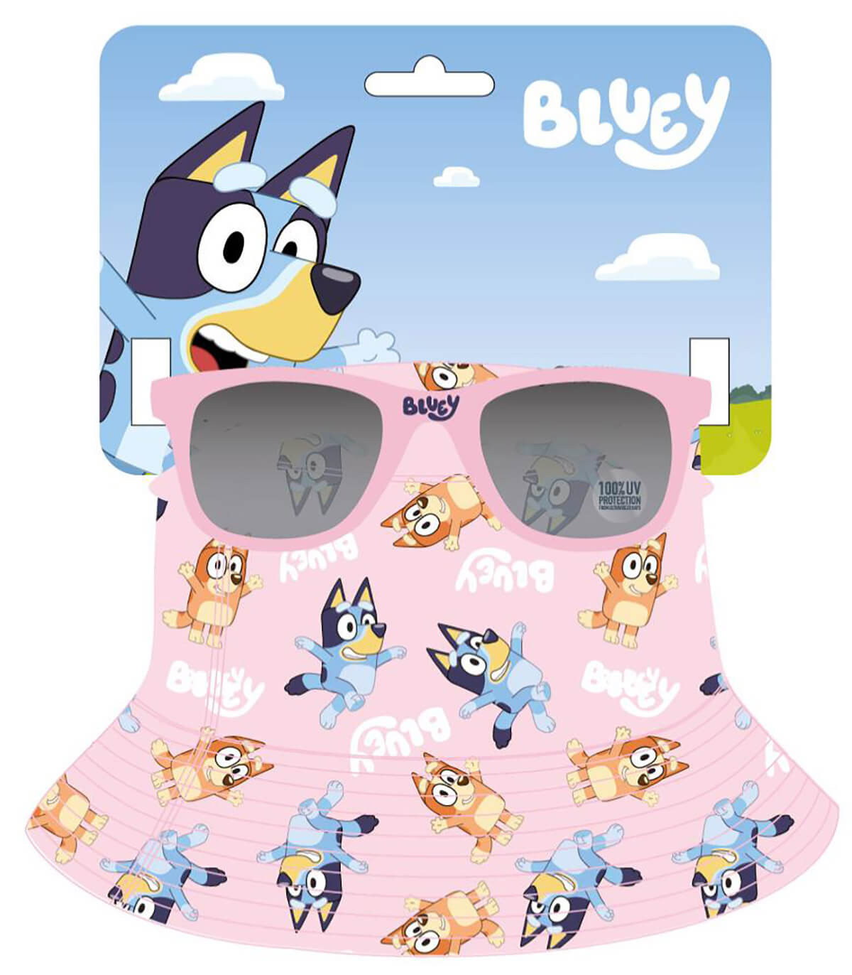ДЕТСКА ШАПКА ИДИОТКА 51 СМ + СЛЪНЧЕВИ ОЧИЛА BLUEY Cerda