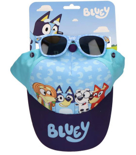 ДЕТСКА ШАПКА С КОЗИРКА 51 СМ + СЛЪНЧЕВИ ОЧИЛА BLUEY Cerda