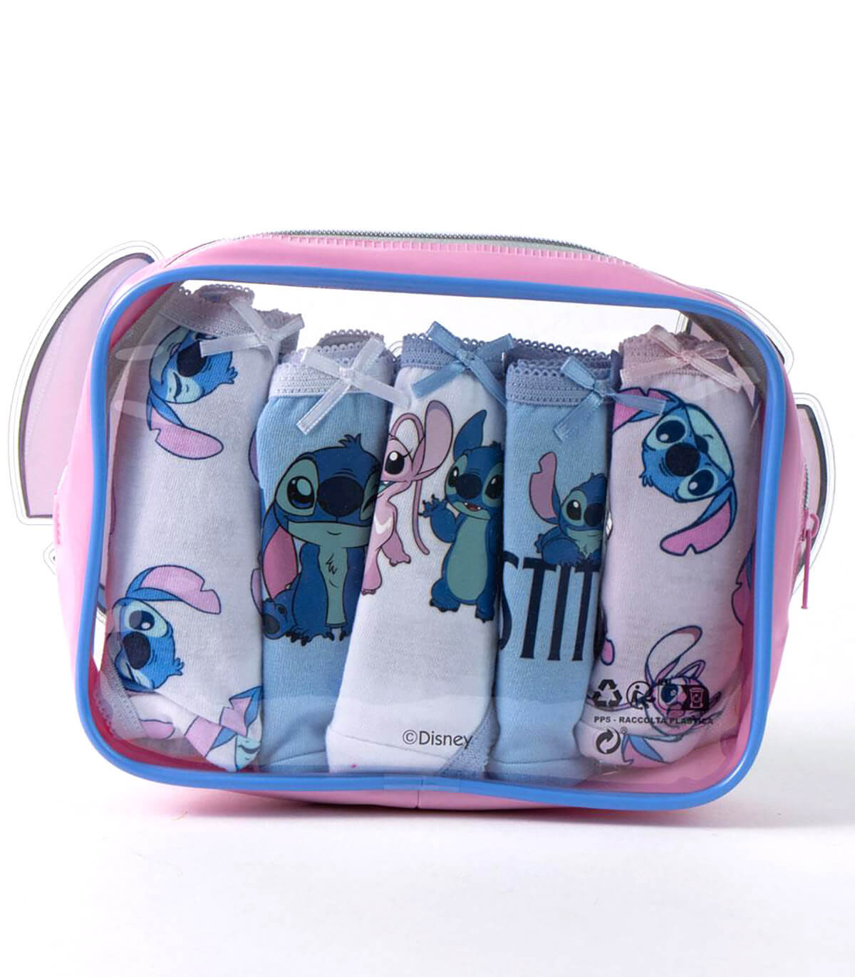 ДЕТСКО БЕЛЬО ЗА МОМИЧЕ 5 БР. В ЧАНТА STITCH 2-8 ГОД. Cerda