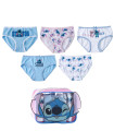 ДЕТСКО БЕЛЬО ЗА МОМИЧЕ 5 БР. В ЧАНТА STITCH 2-8 ГОД.