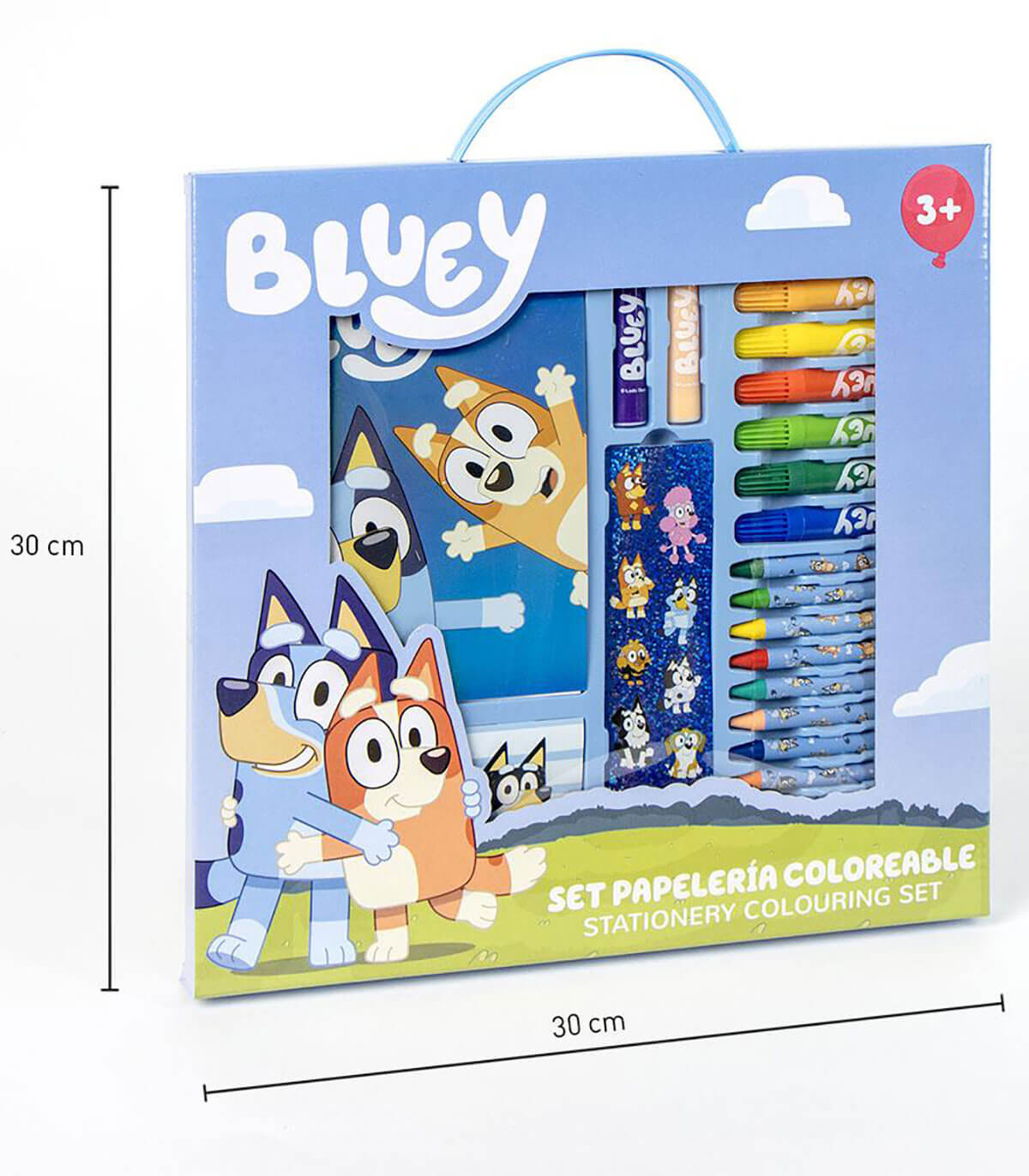 РИСУВАТЕЛЕН КОМПЛЕКТ С ТЕФТЕР И СТИКЕРИ BLUEY Cerda