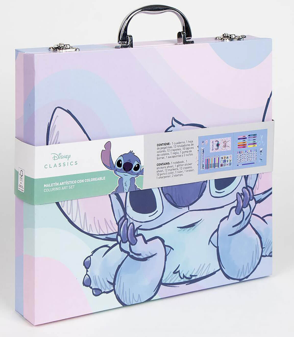 РИСУВАТЕЛЕН КОМПЛЕКТ В КУФАР С МЕТАЛНА ДРЪЖКА STITCH