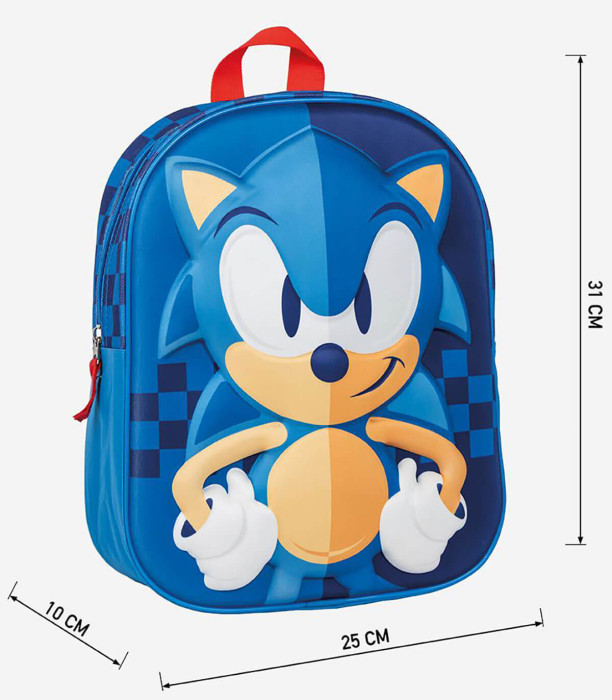 ДЕТСКА РАНИЦА 3D SONIC 32X26 СМ Cerda