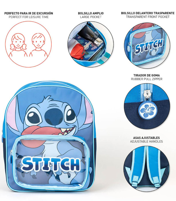 ДЕТСКА РАНИЦА С ПРЕДЕН ДЖОБ STITCH 30Х25 СМ Cerda