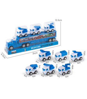 ДЕТСКИ АВТОВОЗ С 3 СТРОИТ. КОЛИ В БЛИСТЕР 31 СМ Armtoys
