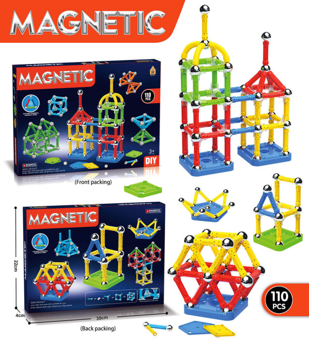 ДЕТСКИ МАГНИТЕН КОНКРУКТОР 110 ЧАСТИ Armtoys