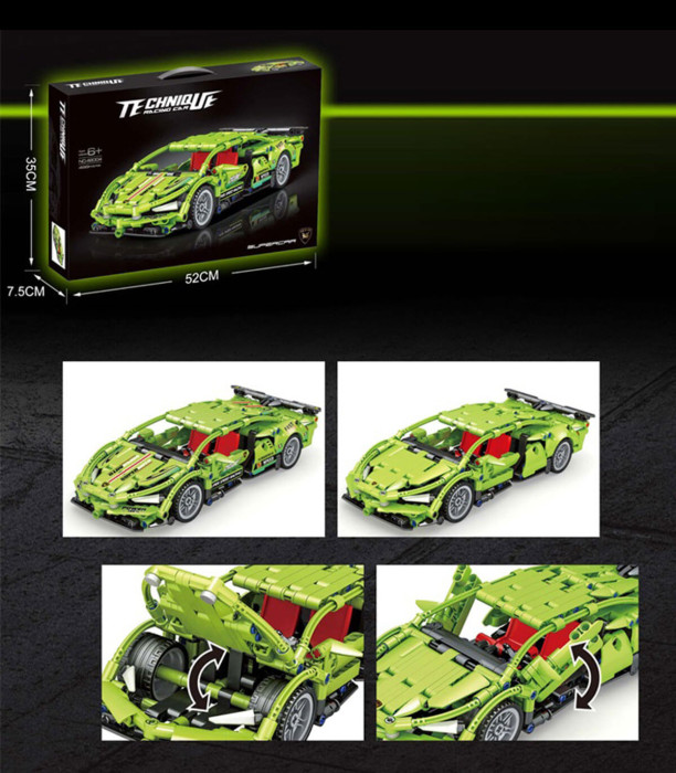 ДЕТСКИ КОНСТРУКТОР ЗЕЛЕНО ЛАМБОРГИНИ 461 ЧАСТИ Armtoys