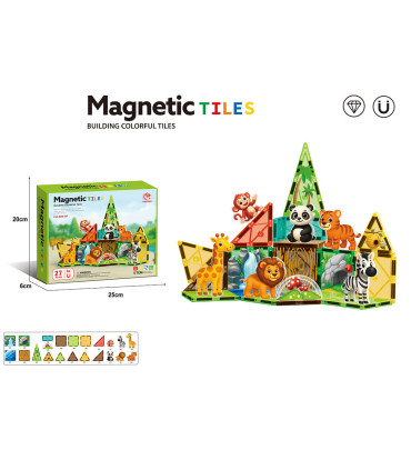 ДЕТСКИ МАГНИТЕН КОНСТРУКТОР С ЖИВОТНИ 27 ЧАСТИ Armtoys