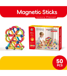 ДЕТСКИ МАГНИТЕН КОНСТРУКТОР ПРЪЧКИ 50 ЧАСТИ Armtoys