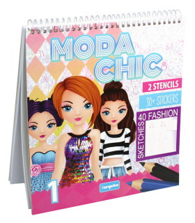 ТЕФТЕР ЗА ОЦВЕТЯВАНЕ MODA CHICH 30 СТР. + 30 СТИКЕРА Europrice