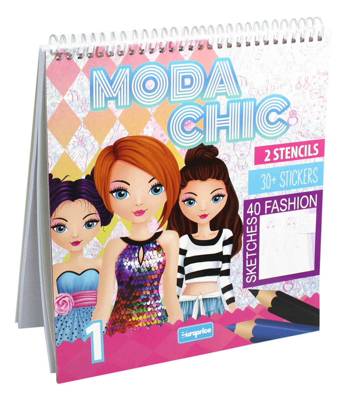ТЕФТЕР ЗА ОЦВЕТЯВАНЕ MODA CHICH 30 СТР. + 30 СТИКЕРА Europrice