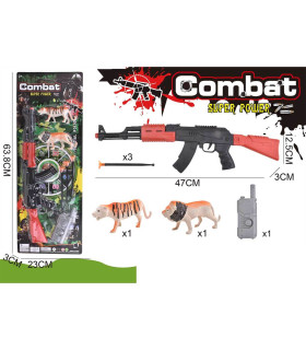 КАЛАШНИКОВ СЪС СТРЕЛИ И ЖИВОТНИ НА КАРТОН Armtoys