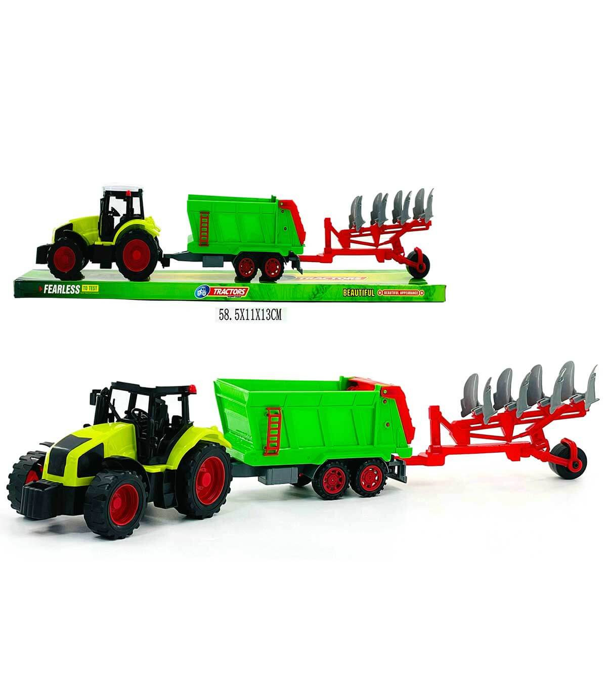 ДЕТСКИ ТРАКТОР С РЕМАРКЕ И БРАНА 59 СМ Armtoys