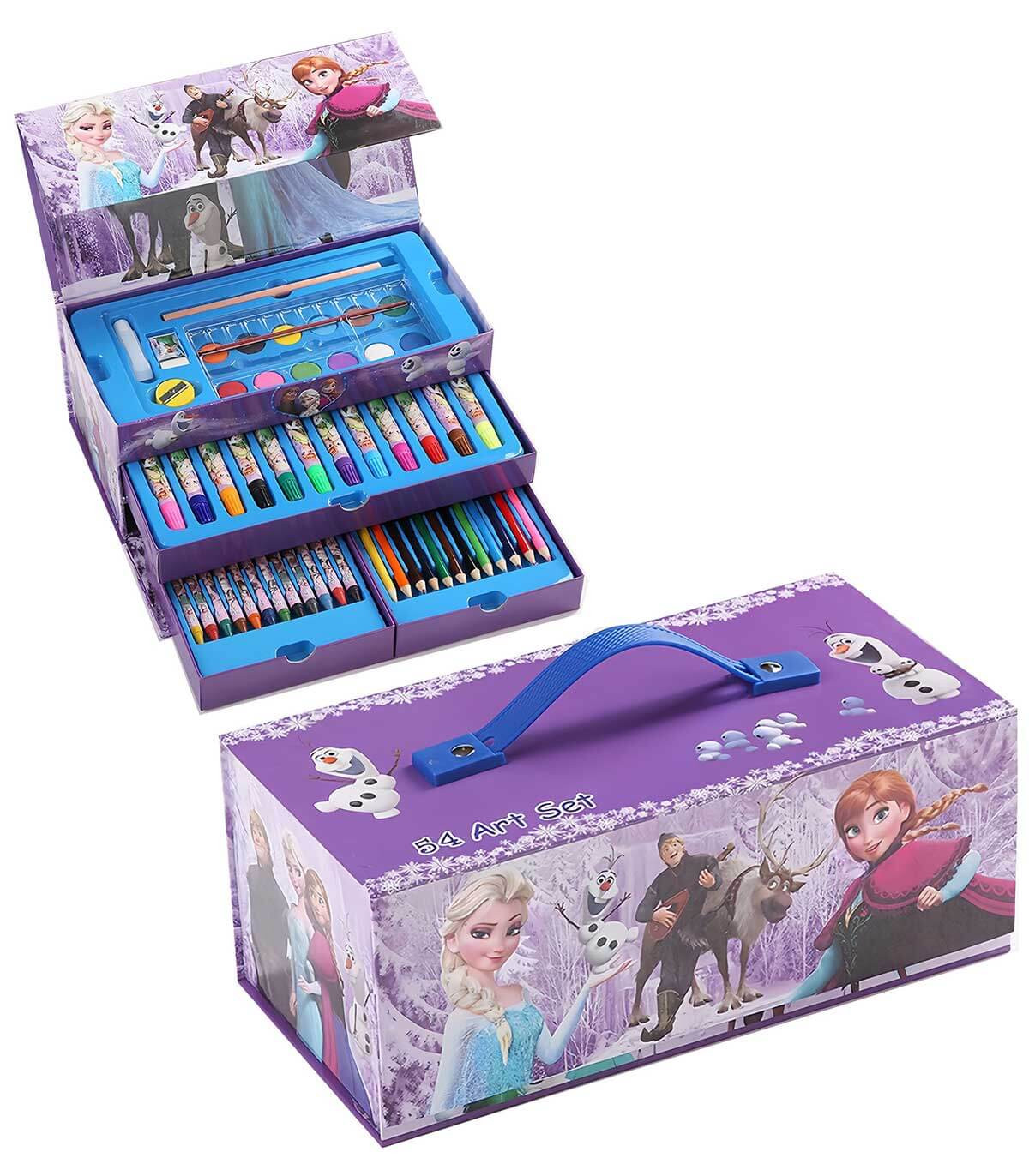 ДЕТСКИ РИСУВАТЕЛЕН К-Т В ТРИЕТАЖЕН КУФАР FROZEN Armtoys