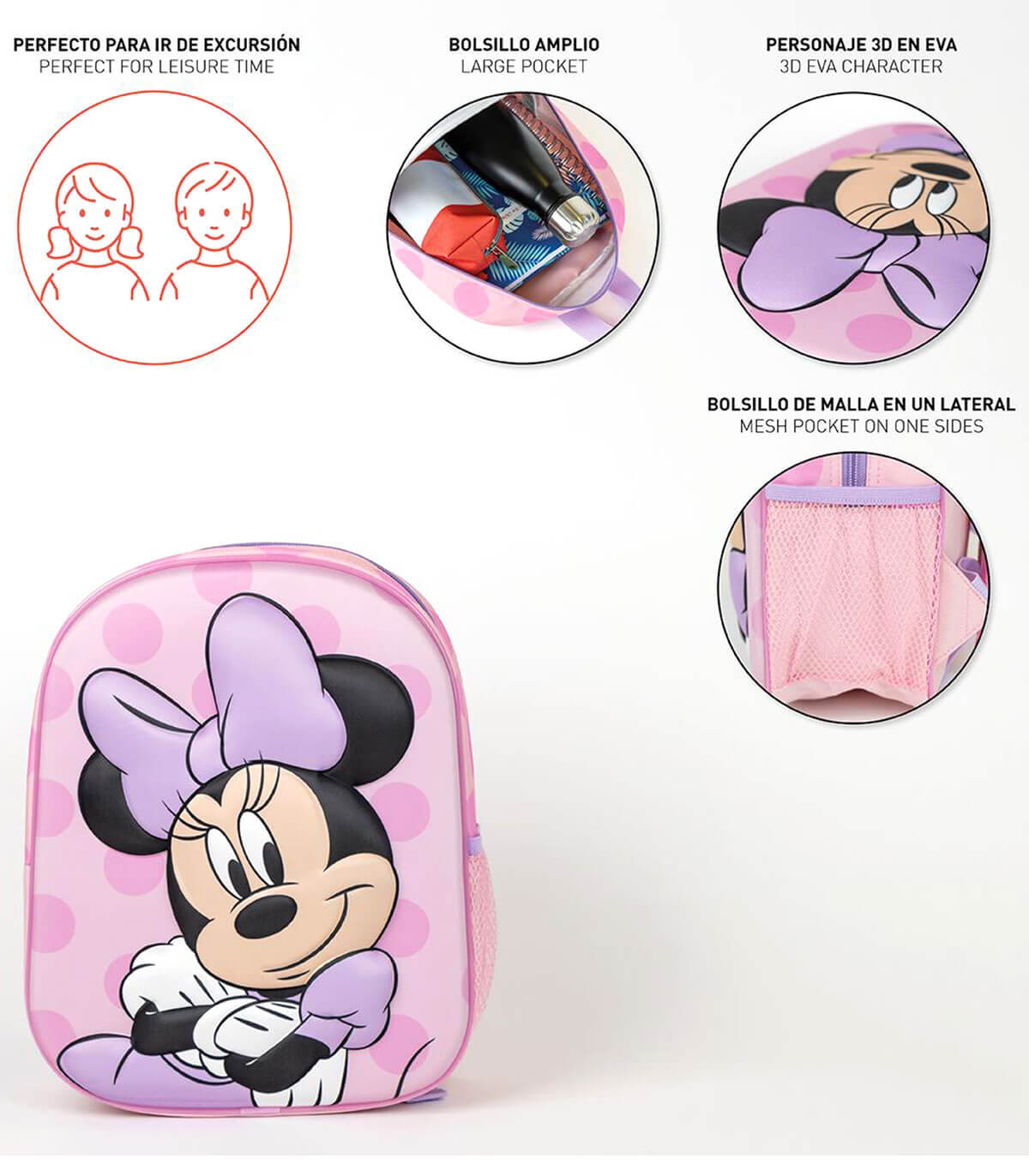 ДЕТСКА РАНИЦА 3D 31 СМ ЛИЛАВО MINNIE Cerda