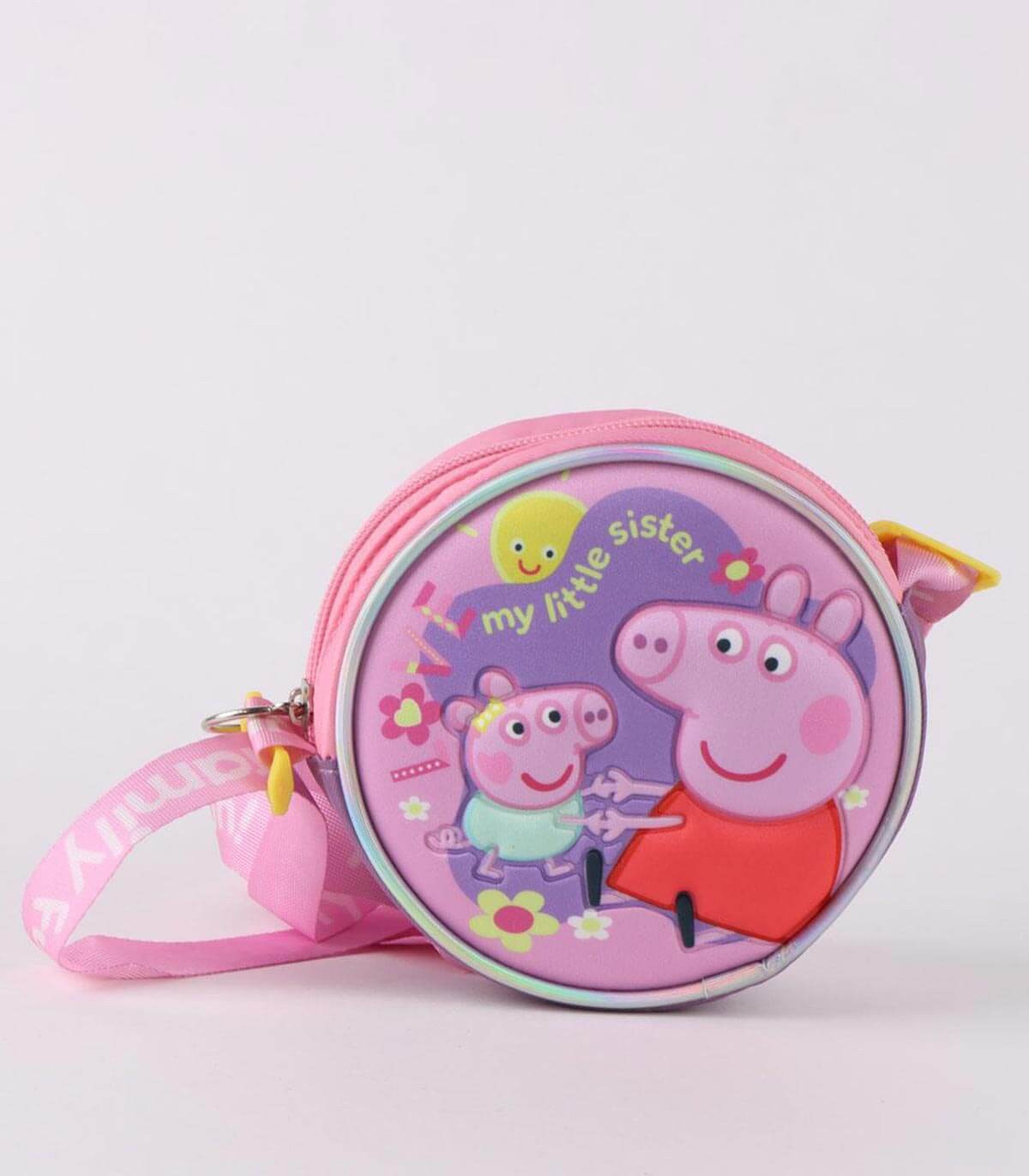 КРЪГЛА ДЕТСКА ЧАНТА ЗА РАМО PEPPA PIG