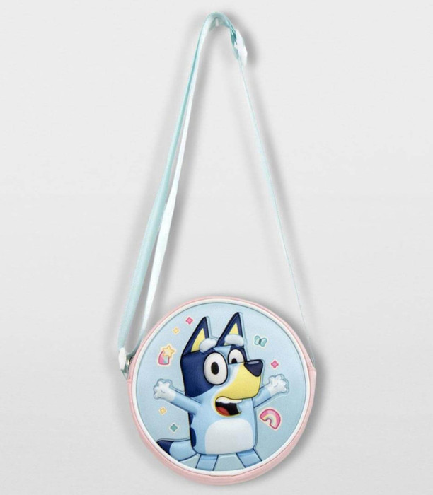 КРЪГЛА ДЕТСКА ЧАНТА ЗА РАМО BLUEY