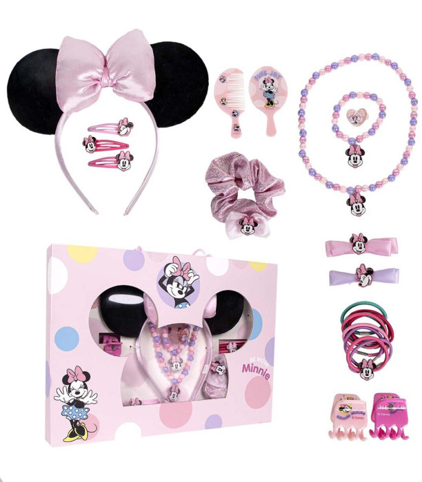 ДЕТСКИ КОЗМЕТИЧЕН КОМПЛЕКТ С ДИАДЕМА КУТИЯ MINNIE