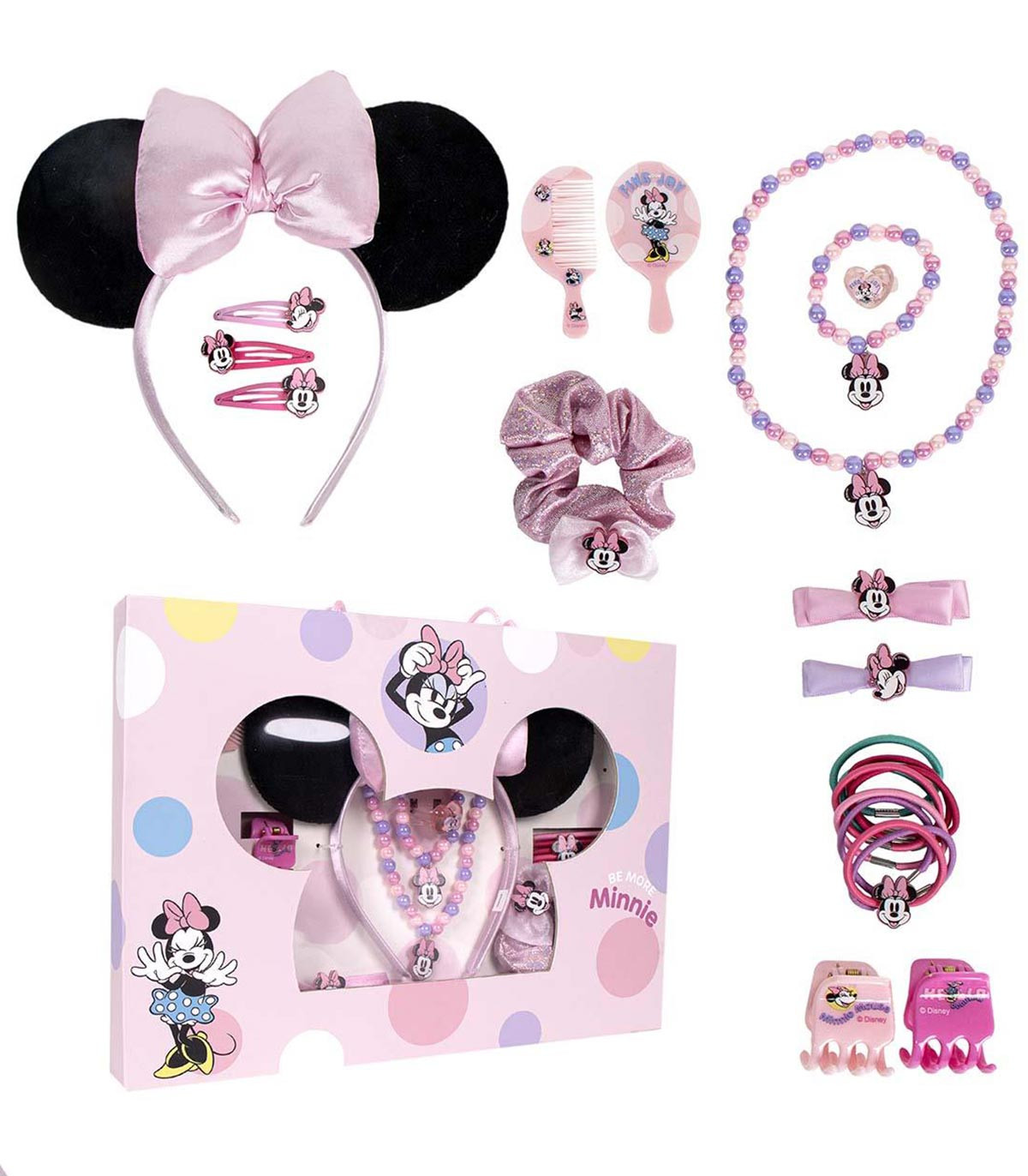 ДЕТСКИ КОЗМЕТИЧЕН КОМПЛЕКТ С ДИАДЕМА КУТИЯ MINNIE