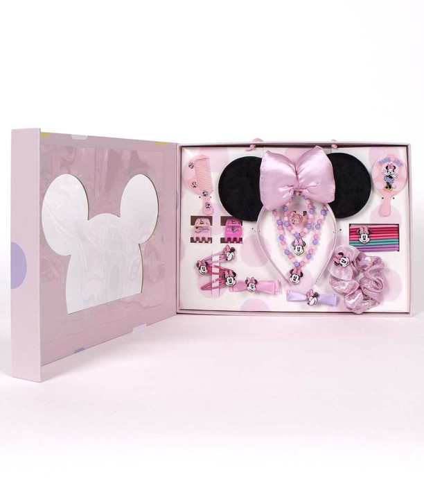 ДЕТСКИ КОЗМЕТИЧЕН КОМПЛЕКТ С ДИАДЕМА КУТИЯ MINNIE