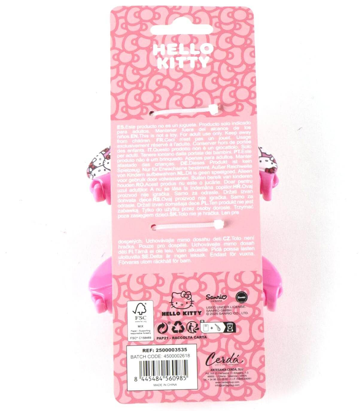 ШИПКИ ЗА КОСА 2 БР НА КАРТОН HELLO KITTY