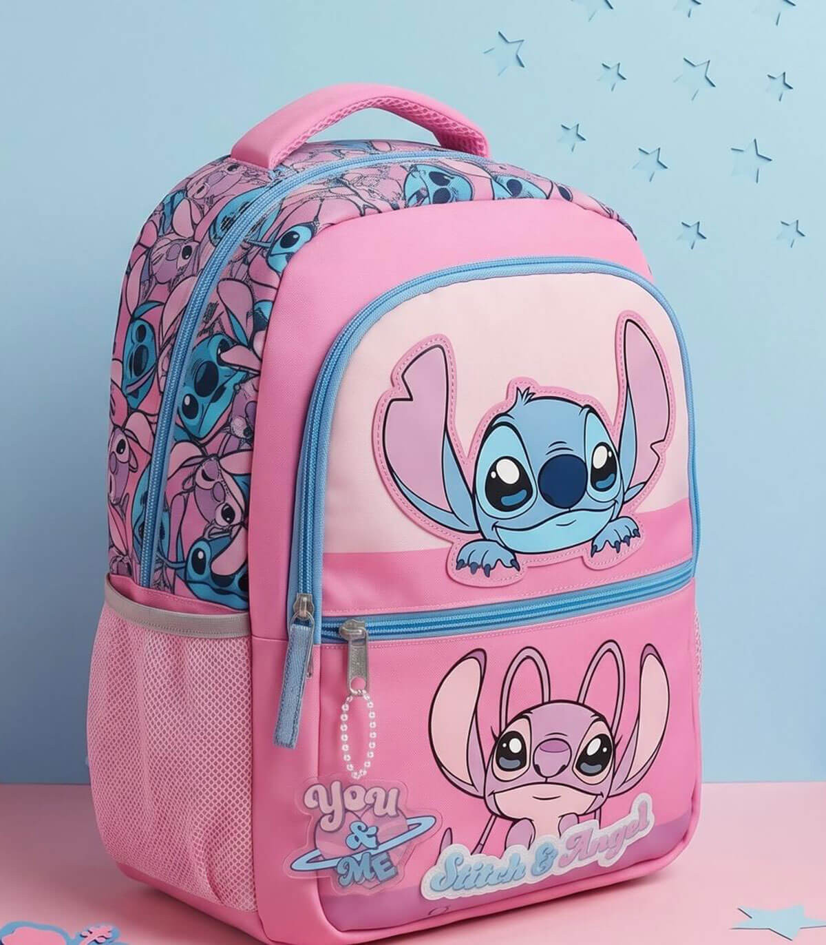 ДЕТСКА РАНИЦА ЗА УЧИЛИЩЕ STITCH РОЗОВ
