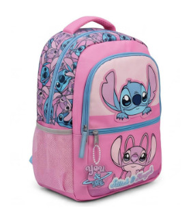 ДЕТСКА РАНИЦА ЗА УЧИЛИЩЕ STITCH РОЗОВ