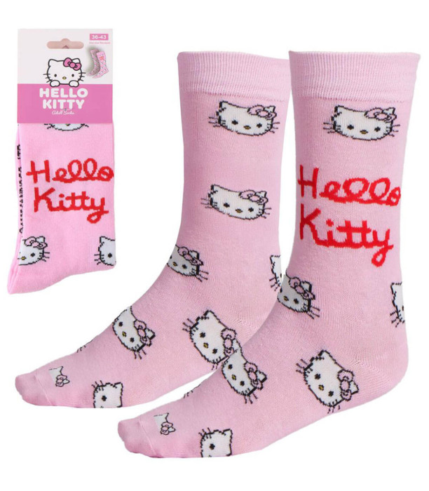 ЮНОШЕСКИ ЧОРАПИ HELLO KITTY С НАДПИС 36/43