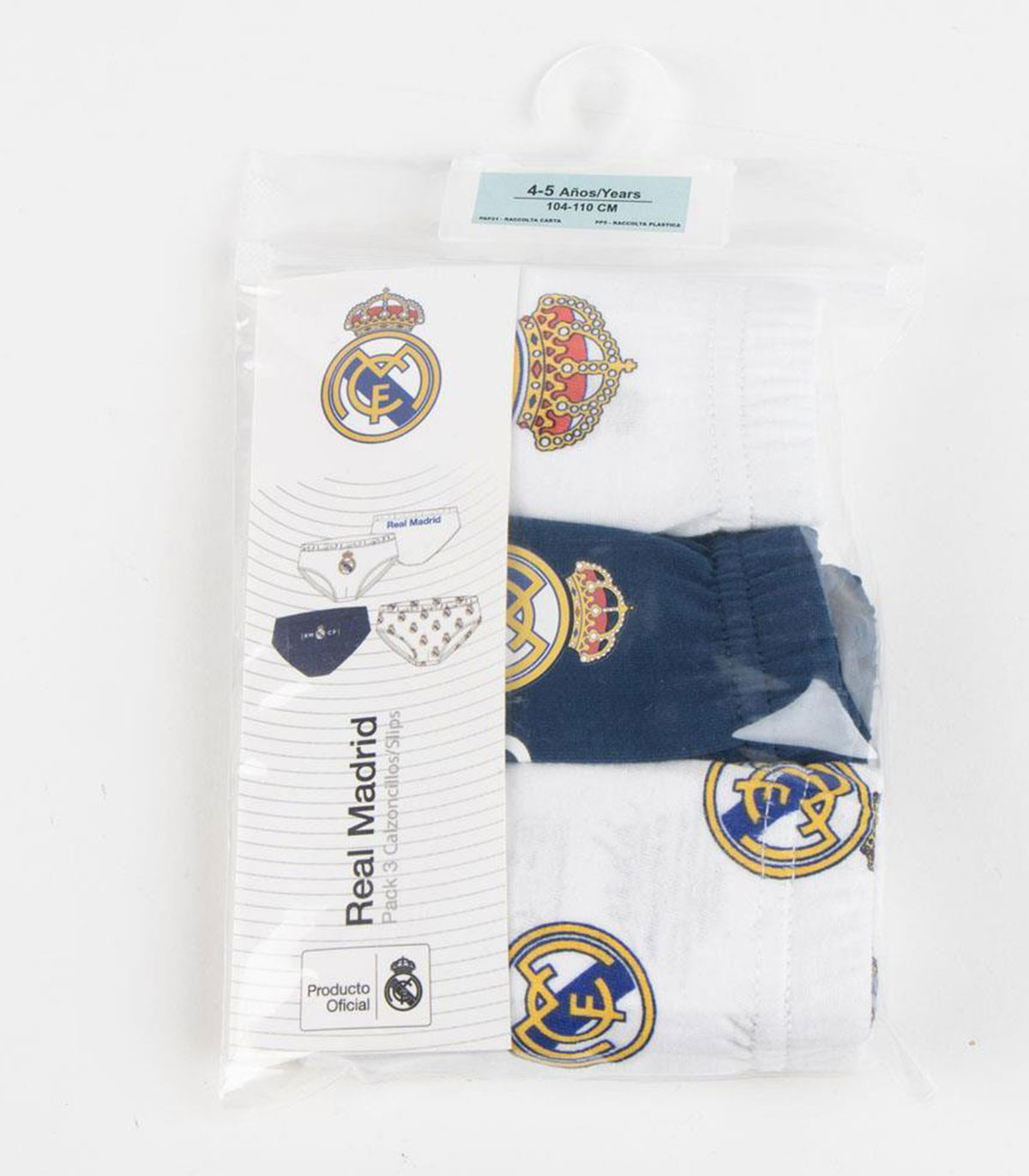 СЛИПОВЕ 3 БР В ПАКЕТ REAL MADRID 2-8 ГОД