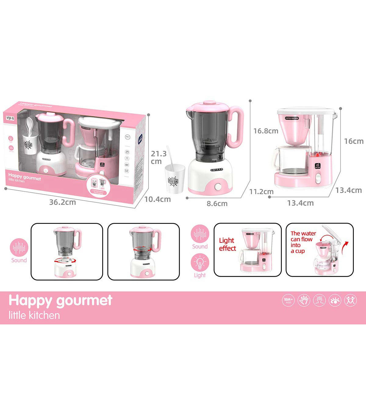 РОЗОВА БЛЕНДЕР И СОКОИЗСТИСКВАЧКА HAPPY GOURMET