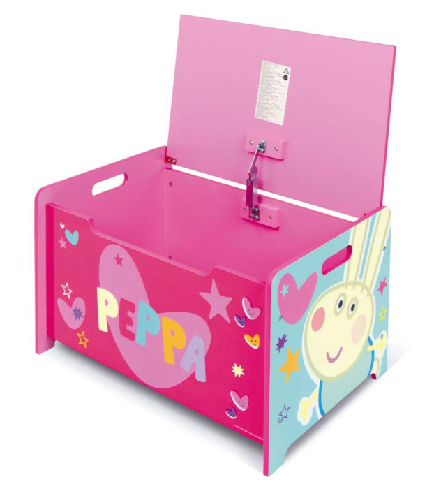 ДЪРВЕНА КУТИЯ ЗА ИГРАЧКИ PEPPA PIG