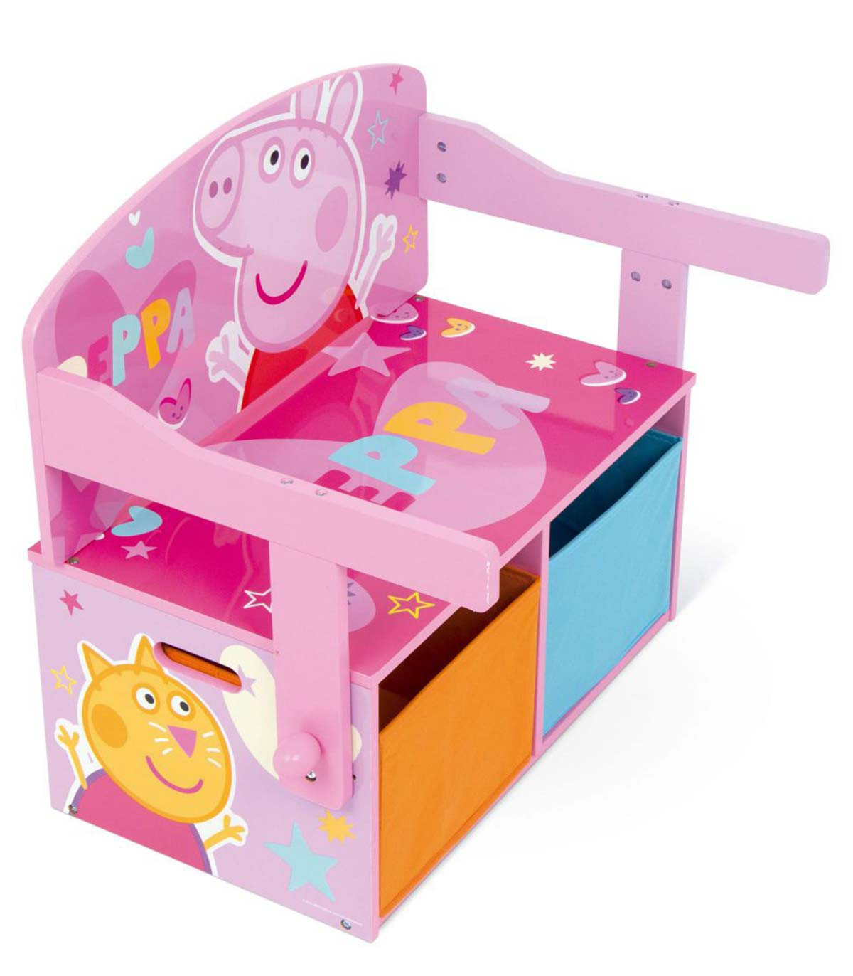 3в1 ДЪРВЕНА ПЕЙКА/БЮРО/ОРГАНАЙЗЕР PEPPA