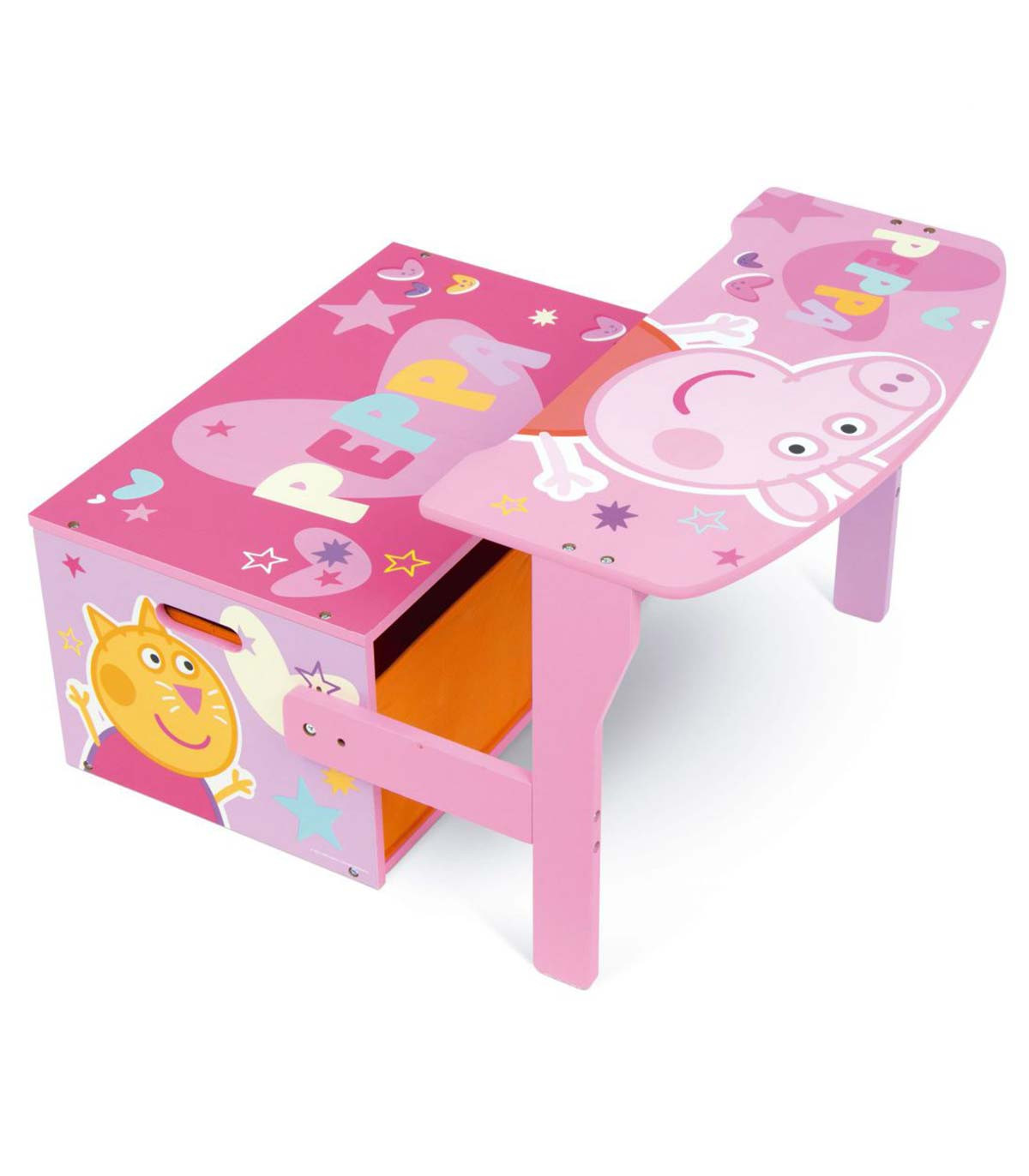 3в1 ДЪРВЕНА ПЕЙКА/БЮРО/ОРГАНАЙЗЕР PEPPA