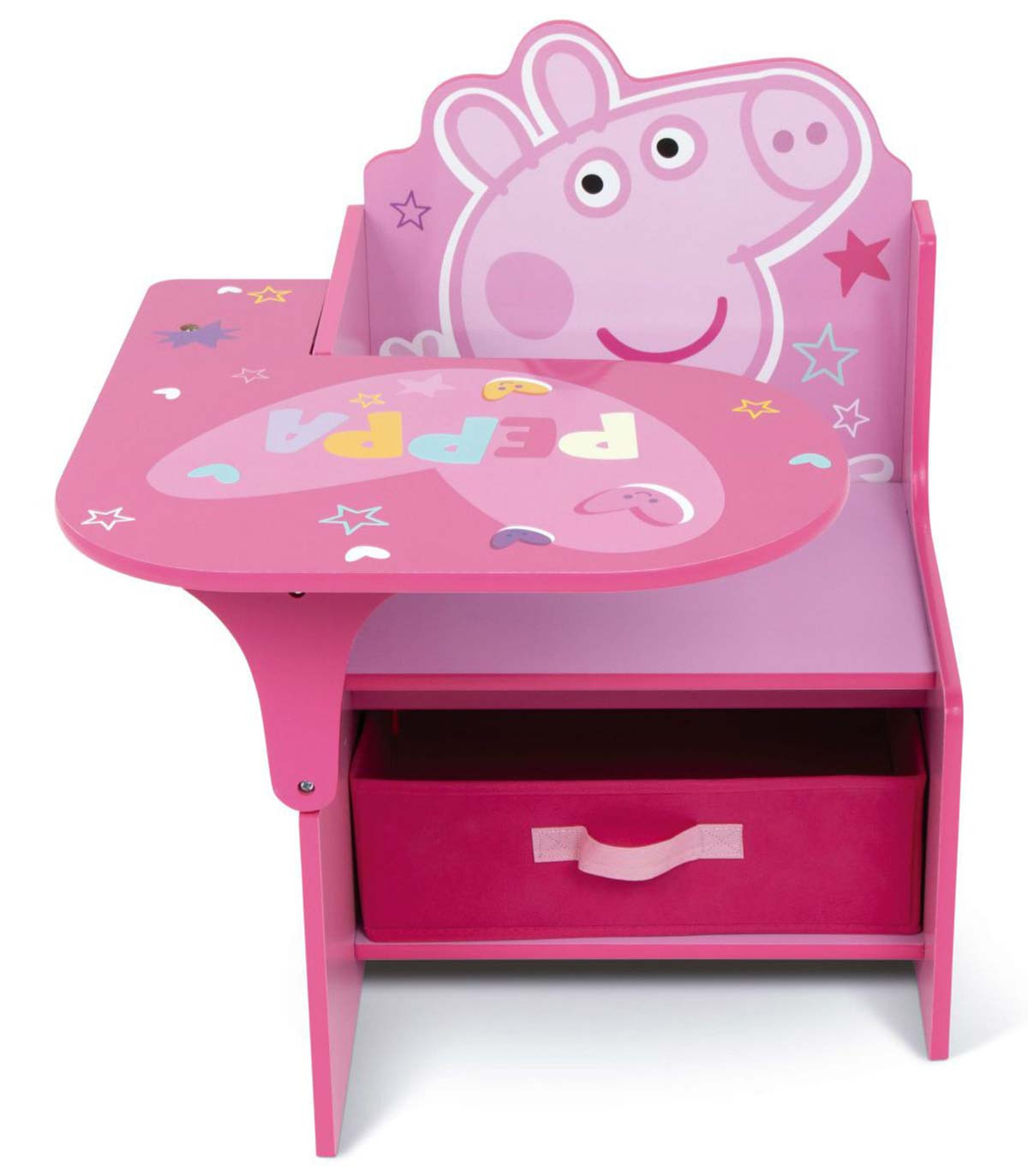 ДЪРВЕНО БЮРО С СТОЛ И ЧЕКМЕДЖЕ PEPPA PIG