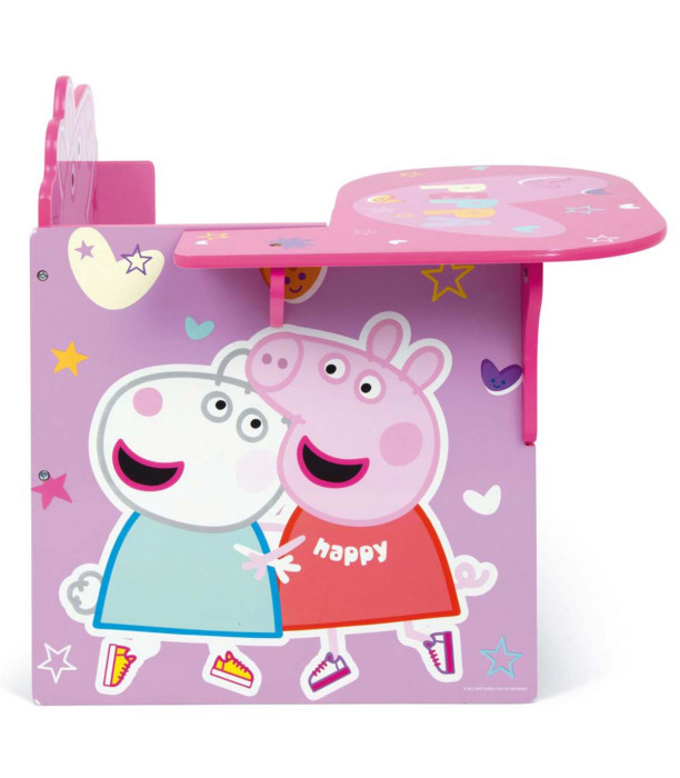 ДЪРВЕНО БЮРО С СТОЛ И ЧЕКМЕДЖЕ PEPPA PIG