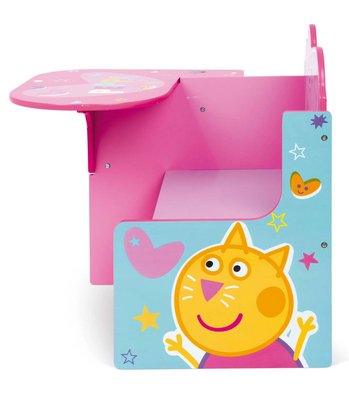 ДЪРВЕНО БЮРО С СТОЛ И ЧЕКМЕДЖЕ PEPPA PIG