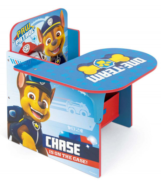 ДЪРВЕНО БЮРО С СТОЛ И ЧЕКМЕДЖЕ PAW PATROL