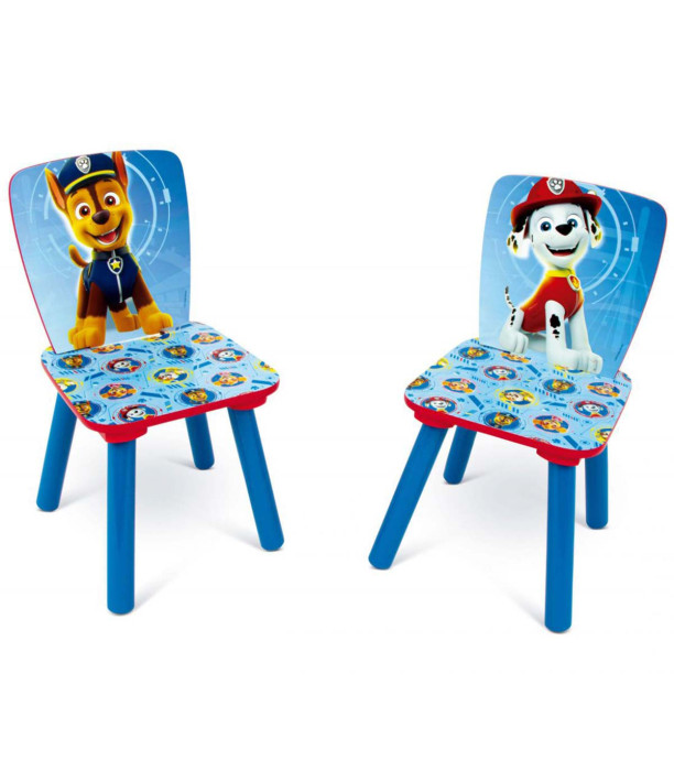 ДЪРВЕНА МАСА С 2 СТОЛА PAW PATROL