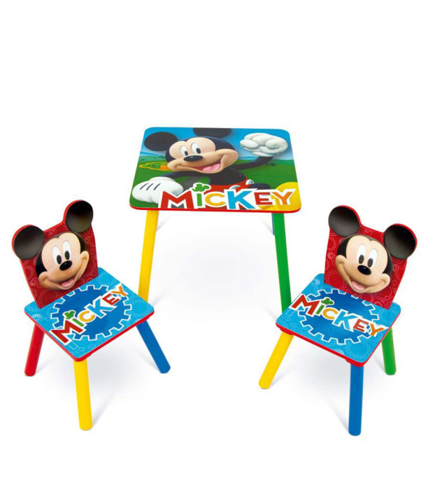 ДЪРВЕНА МАСА С 2 СТОЛА MICKEY