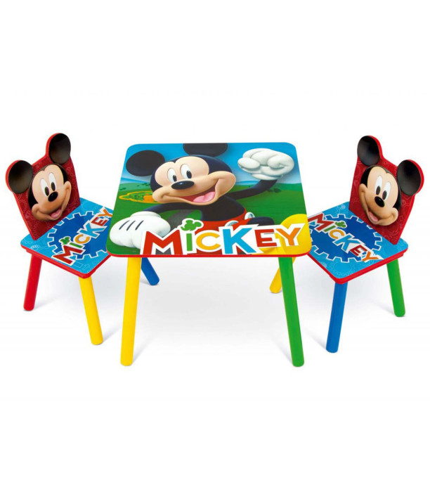 ДЪРВЕНА МАСА С 2 СТОЛА MICKEY