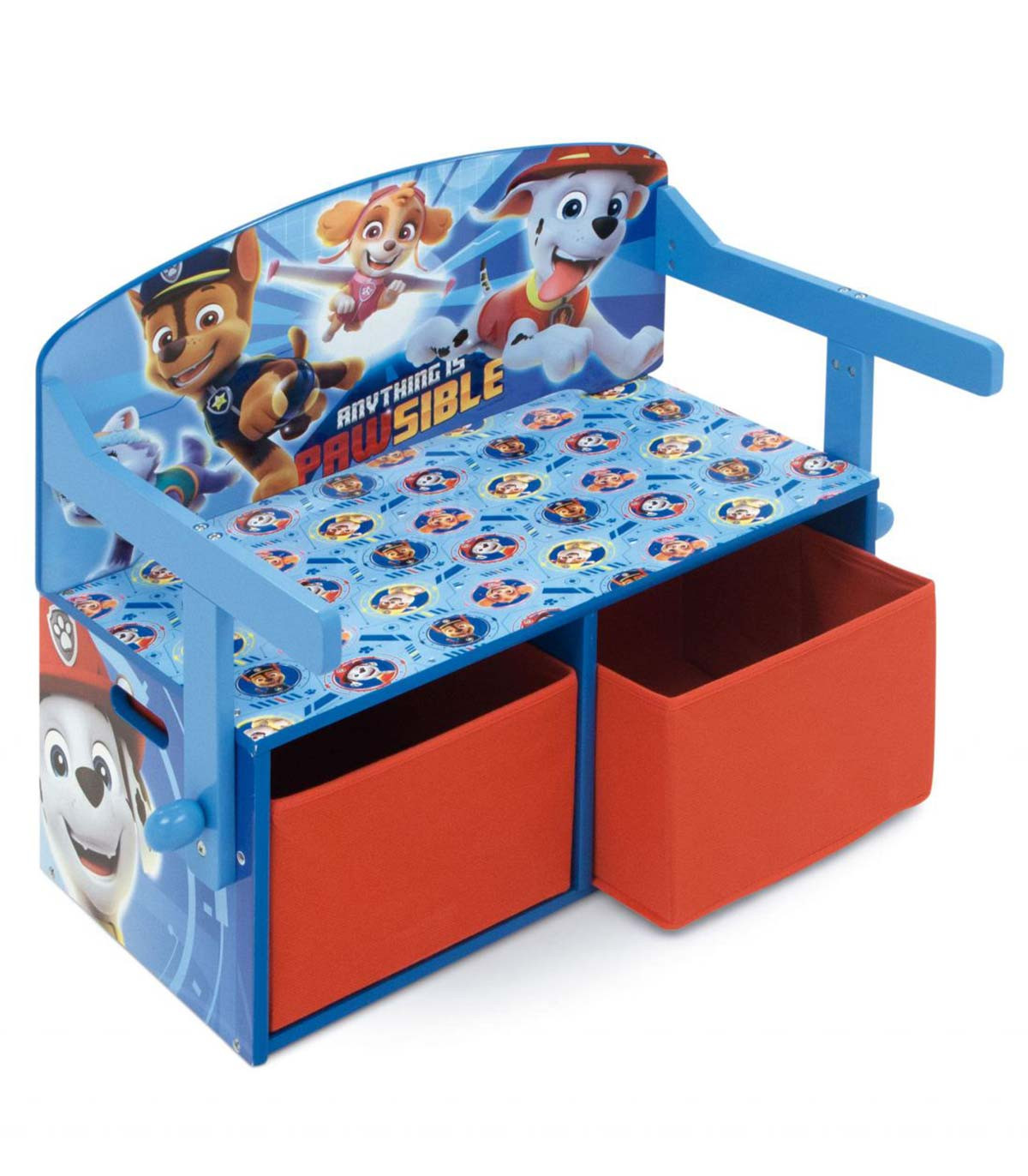 3В1 ДЪРВЕНА ПЕЙКА/БЮРО/ОРГАНАЙЗЕР PAW PATROL