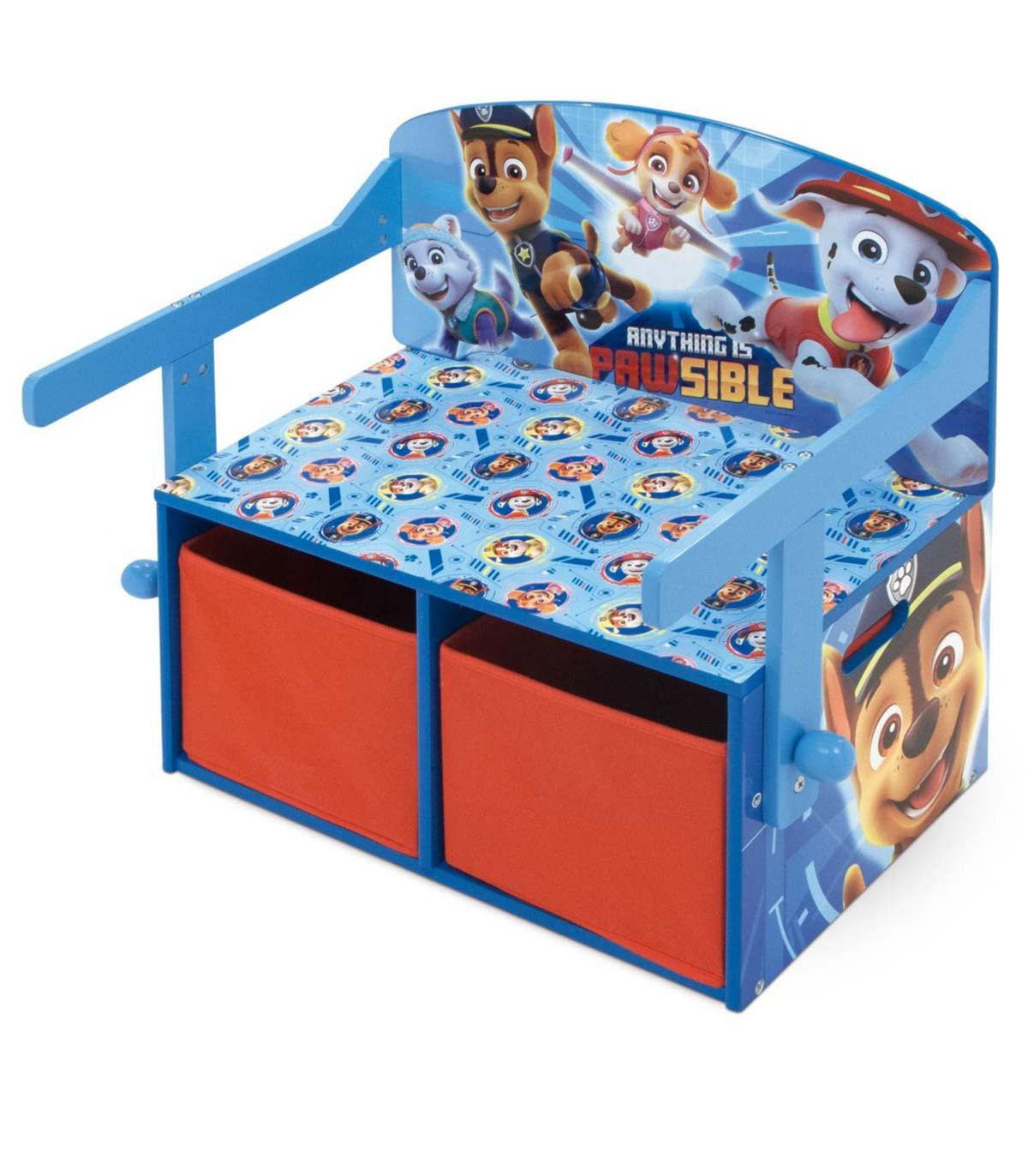 3В1 ДЪРВЕНА ПЕЙКА/БЮРО/ОРГАНАЙЗЕР PAW PATROL