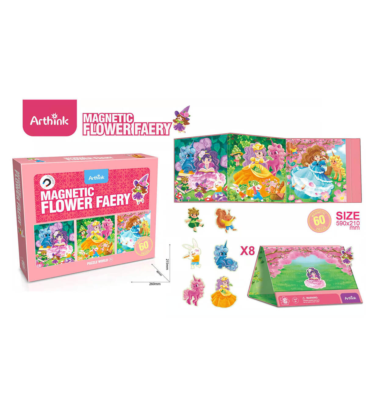 МАГНИТЕН ПЪЗЕЛ 3 БР. FLOWER FAERY - ПЪЗЕЛИ И КУБЧЕТА