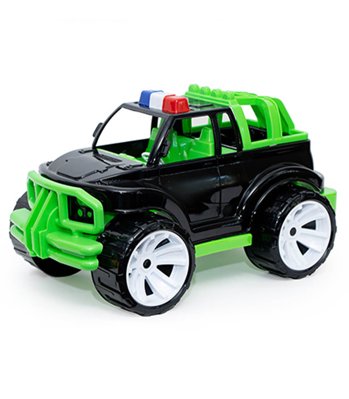 ДЕТСКИ ГОЛЯМ ПОЛИЦЕЙСКИ ДЖИП 40 СМ ЧЕРЕН КОРПУС 4 ЦВЯТА