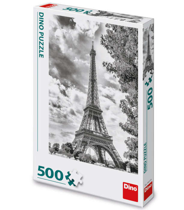 ПЪЗЕЛ АЙФЕЛОВА КУЛА ЧЕРНО-БЯЛ 500 ЧАСТИ - ПЪЗЕЛИ И КУБЧЕТА